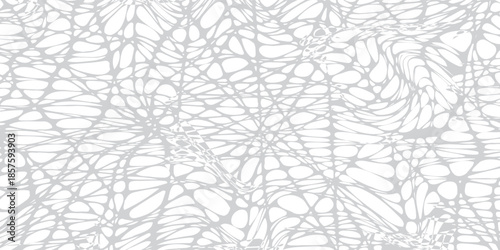 Abstract White and Gray Textured Background with Organic Lines.