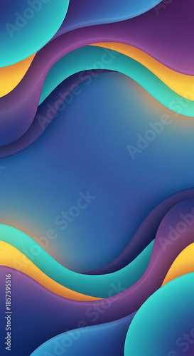 Vertical Abstract Blue Purple Yellow Teal Gradient Wavy Layers background Full HD 4K Video Download 2025 2026