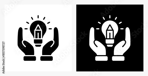 Inspiration BPM icon sheet in black and white, filled style.