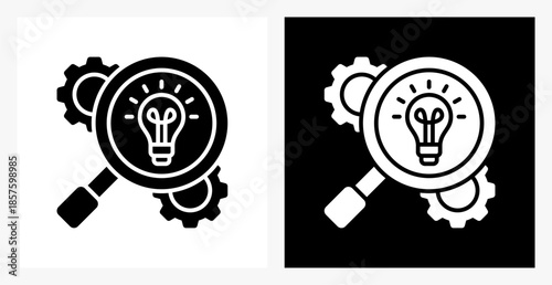 Discovery BPM icon sheet in black and white, filled style.