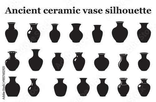 Ancient ceramic vase silhouette