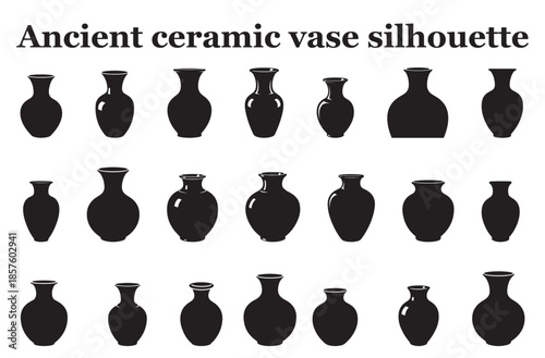 Ancient ceramic vase silhouette