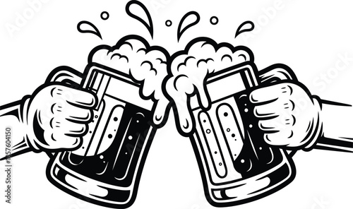 Vector graffiti pop art illustration of a cartoon jazz man holding a gun hand design object for music icon and art symbol