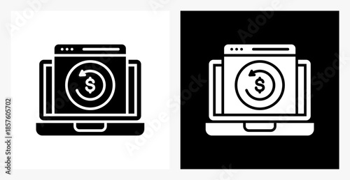 Backup BPM icon sheet in black and white, filled style.