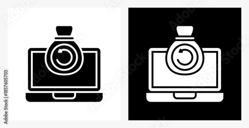 Recovery BPM icon sheet in black and white, filled style.