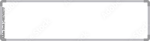シンプルな横長のホワイトボードの枠のイラスト