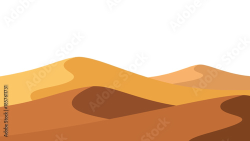 Peaceful desert dunes landscape illustration, reflecting the serene spirit of Ramadhan journeys and spiritual contemplation