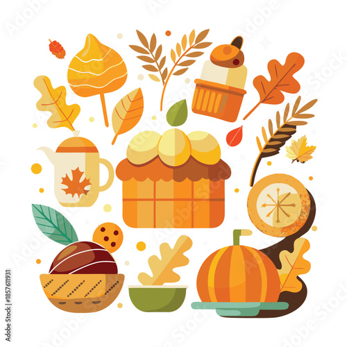 Pumpkin - squash for Halloween or Thanksgiving flat color icon for apps and websites

