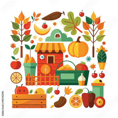 Pumpkin - squash for Halloween or Thanksgiving flat color icon for apps and websites
