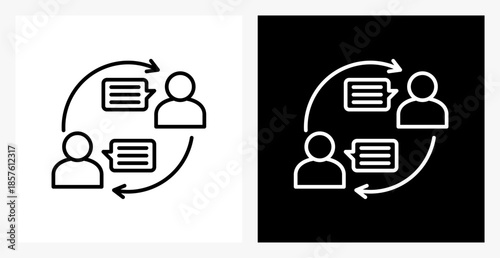 Engagement BPM icon sheet in black and white, line style.