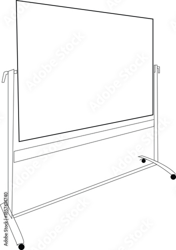 blank billboard isolated on white background