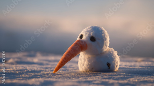 Melting snowman surreal twist