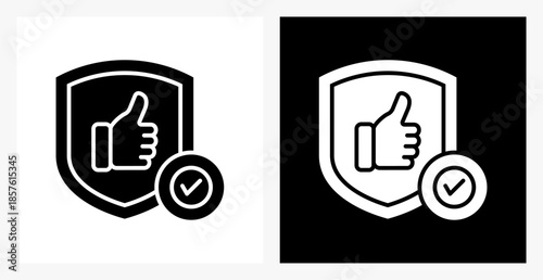Reliability BPM icon sheet in black and white, filled style.