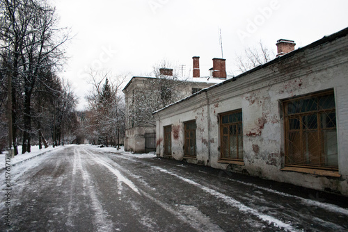 Abandoned building in the city of Moscow