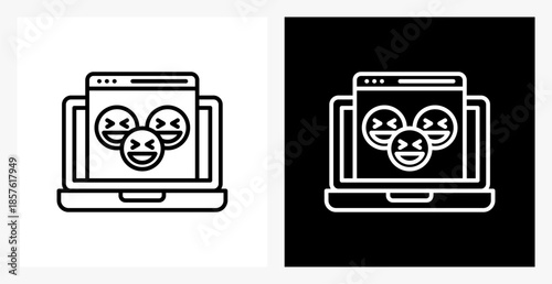 Meme BPM icon sheet in black and white, line style.
