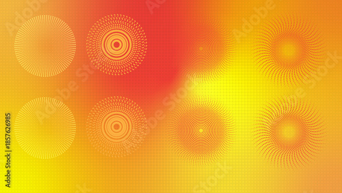 Vibrant sunburst patterns