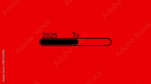 New year 2025 to 2026 loading concept. Year change concept. New year 2026 loading bar animation. year changing from 2025 to 2026.4k video