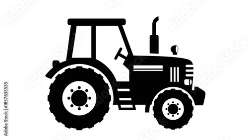 Agricultural Farm Tractor Machinery for Farming Isolated White Background