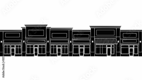 Commercial Building Facade - Architectural Design for Retail Spaces.