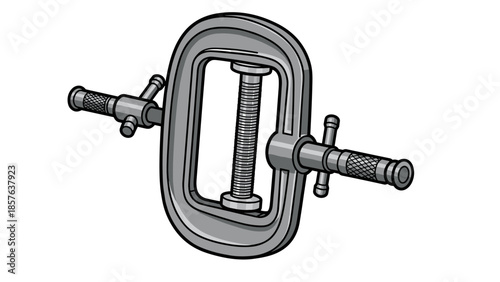 C clamp tool for gripping objects.