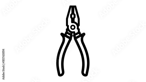 Needle Nose Pliers Tool Illustration.