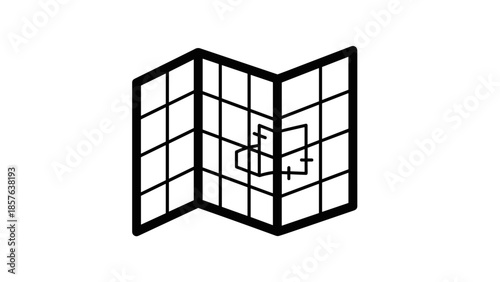 Simple Black and White Grid Structure.