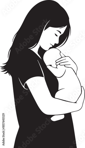 Woman holding baby