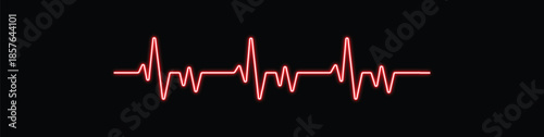 Music notes and audio sound wave background with heartbeat pulse and medical ECG line illustration