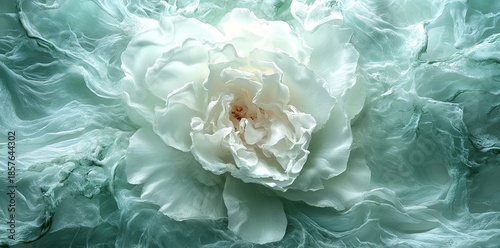 Elegant White Flower with Soft Green Background Artistic Floral Composition for Nature and Beauty Themes
