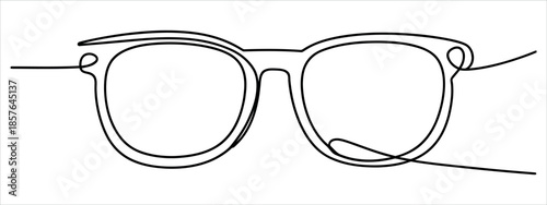 Stylish eyeglasses with sleek frames and temples vector.