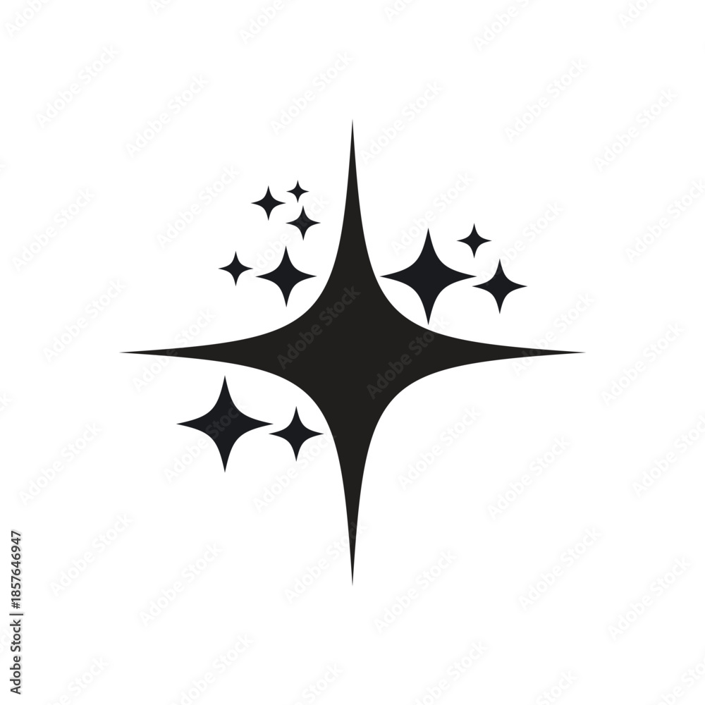 Fototapeta premium sparkling star logo icon