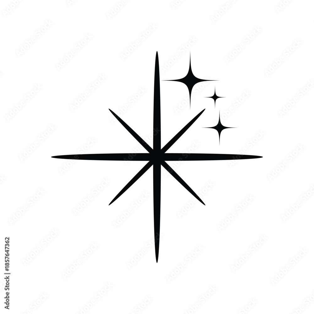 Fototapeta premium sparkling star logo icon