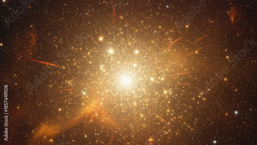 Vibrant star cluster in deep space glowing nebula and cosmic dust abstract background for science and astronomy themes