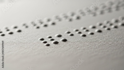 Close-up of Braille text on textured paper representing literacy and accessibility for the visually impaired a tactile reading system