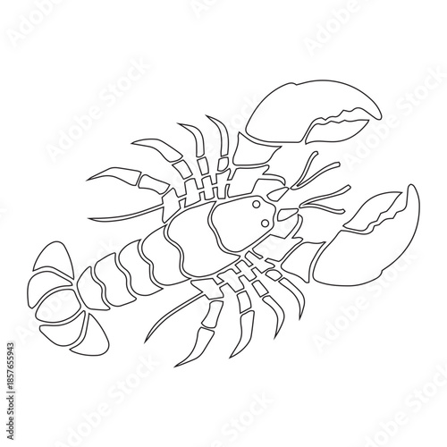 lobster graphic icon. Sea lobster sign isolated on white background