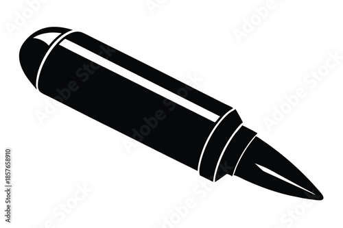 bullet silhouette line art vector illustration