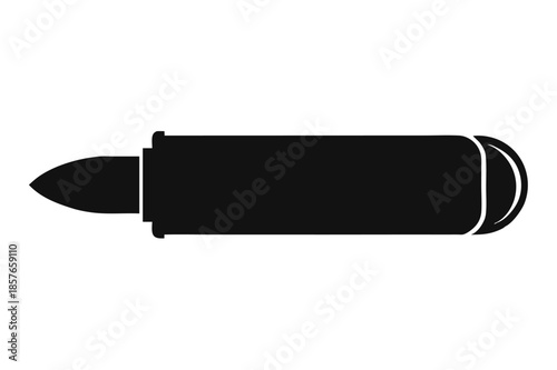 bullet silhouette line art vector illustration