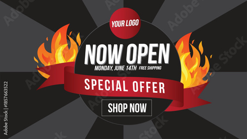 Newly opened store with special offer and discounts