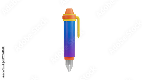 Wallpaper Mural Colorful Stylized Pen with Nib on transparent background Torontodigital.ca