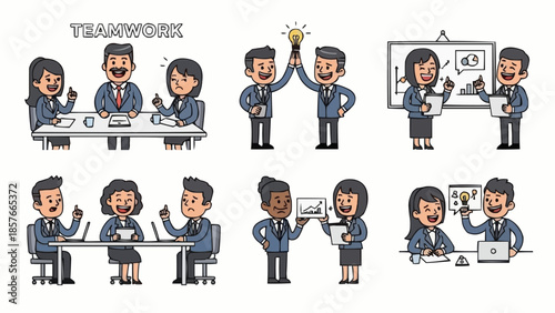 Teamwork and Collaboration - Diverse Professionals Working Together.