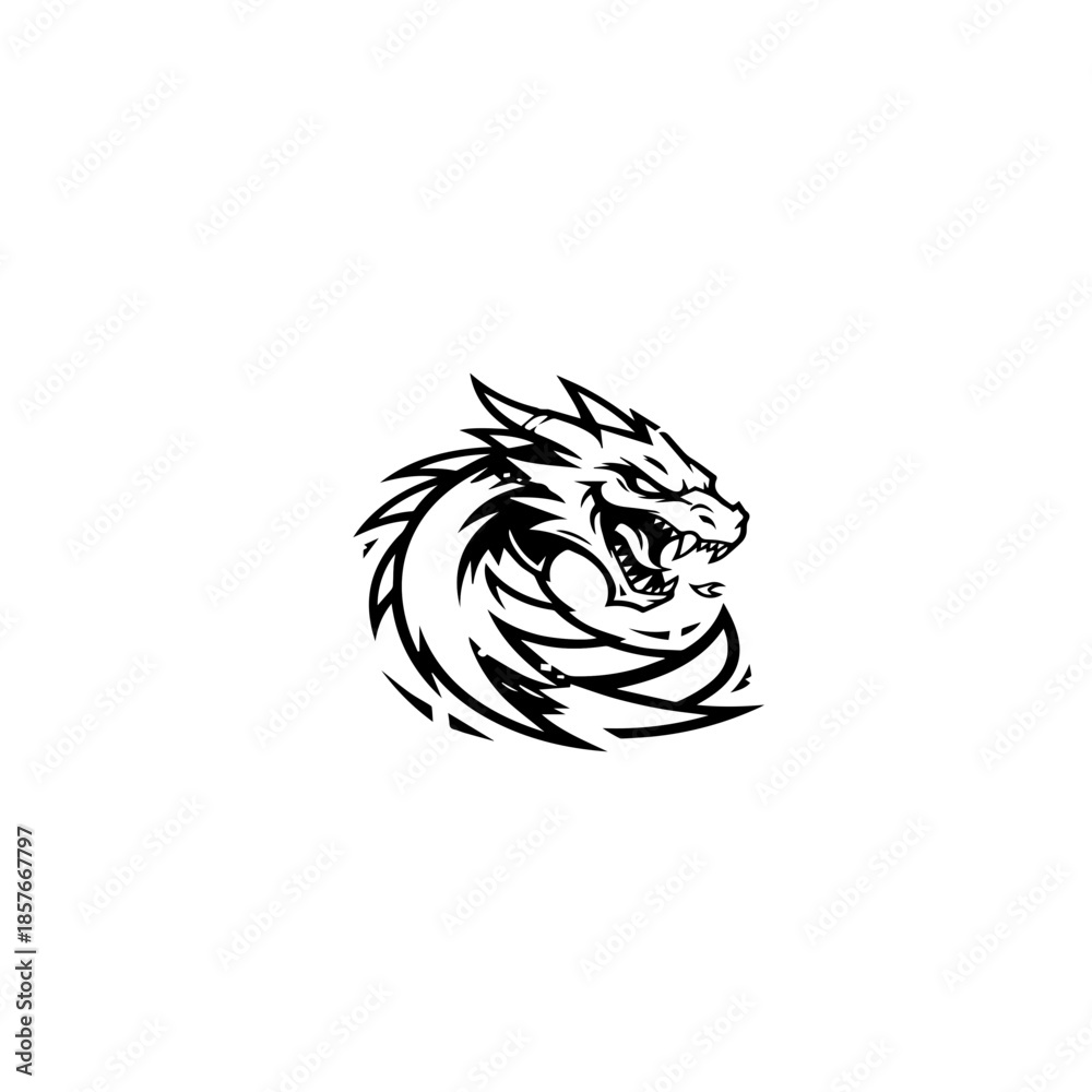 Fototapeta premium Dragon Mascot Logo