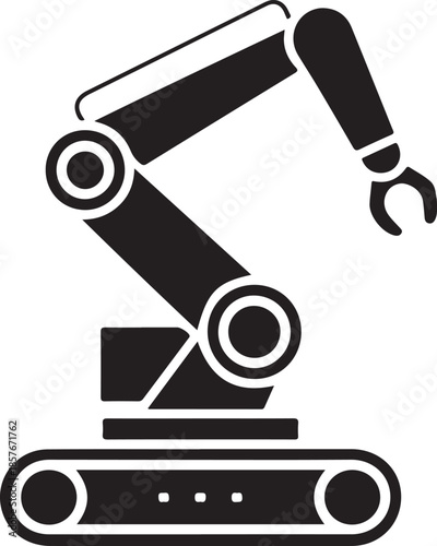 Industrial robot arm icon