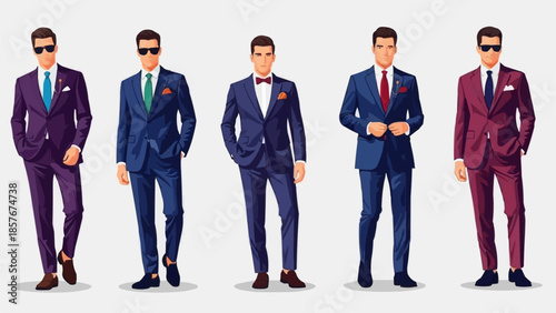 Elegant Mens Fashion - A Showcase of Stylish Suits and Formal Wear.