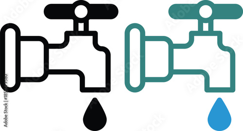 Water drops icon set. Vector icon for liquid, water and nature.