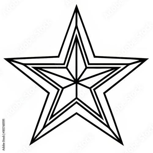 decorative star outline emblem