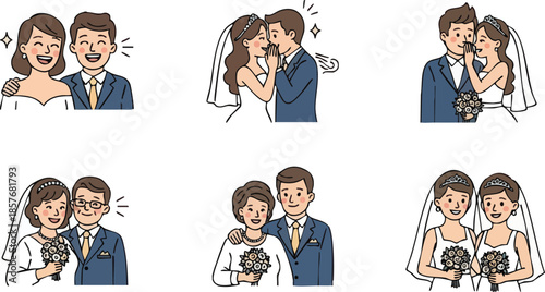 Romantic Couple Love Moment Illustration Collection