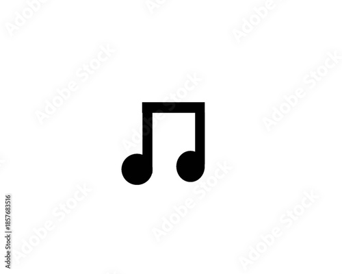 Simple music note symbol vector icon