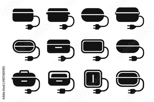 Tile plug bar contour line icon box lunch ridge electric arc edge