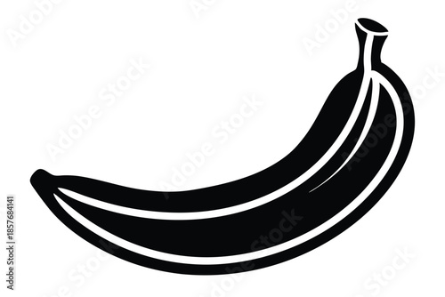 banana silhouette line art vector illustration
