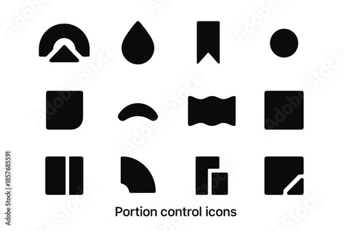 Stroke smooth block vector shape control bar curve modern icon portion element